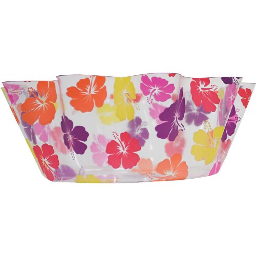 10 Luau Hibiscus Fluted Bowl Party AccessoryB0054W26GK : image