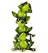 George S. Chen Imports 3 Green Frogs Standing ATOP Each Other Figurines