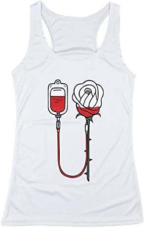 Rabiny Rose of Infusion Black White Tank Tops Design for Women