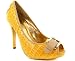 PATENT CROCODILE HEEL 7 YELLOW