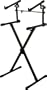 On-Stage Stands Heavy Duty 2 Tier Keyboard X Stand