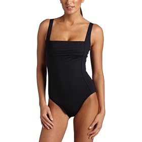 Buy Calvin Klein Ladies Calvin Klein Pleat Front One Piece Swimsuit by Calvin Klein