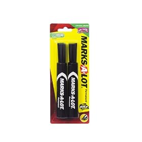 Avery Black Marks-A-Lot with Chisel Tip 2 Pack (07902) by 