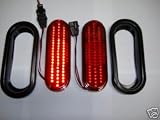 Red Oval 62 LED Truck RV Trailer Stop Turn Tail Lights