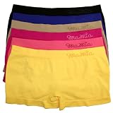 HS Women Seamless Underwear Boyshort Big Heart Design (size ONE SIZE) 6 Colors 6 Pairs