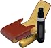 2 x Travalo Rapid Pump Fill Perfume Atomizer Bottles (Black/Gold) and Brown Leather Case bundle