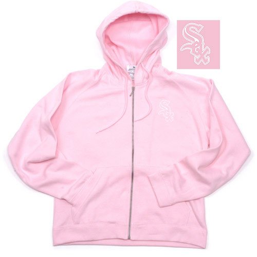 Chicago White Sox MLB Hoody Full Zip Hooded Sweatshirt For Women (Pink)