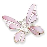 Sterling Silver Pink Mother of Pearl Butterfly Ring