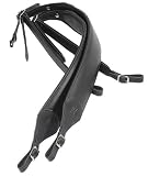 Levy's Leathers 2 1/2 Leather Accordion Straps with Leather Backing,Black