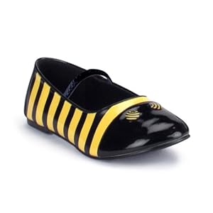 Funtasma Child Bee-16C Flat,Black/Yellow Patent,4(XL) M US