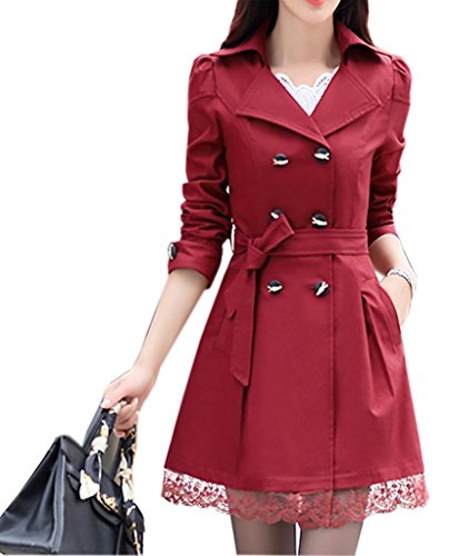 【PALERO・パレロ】 選べる9色 トレンチコート ジャケット コート レディース レディーズ きれいめ 防寒 襟 ビジネス 大人 Aライン