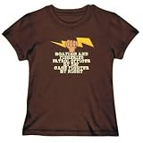T-Shirt Womens Brown " Boating And Fisheries Patrol Officer by day, Cage Fighter by night " Occupations Large