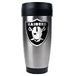 Oakland Raiders NFL 16oz Stainless Steel Travel Tumbler - Primary Logo