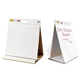3M Portable Two in One Flip Chart and Dry Erase White Board Table Top Meeting Chart, 20 Sheets - 50 x 58cm