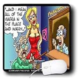 Londons Times Funny Medicine Cartoons - Old Man Holds Up Pharmacy For Viagra - Mouse Pads