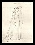 Jacques-Louis David (Princess Murat and Paolina Borghese) White Wood-Mounted Art Poster Print - 11
