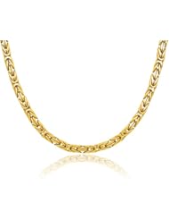 14K Solid Yellow Gold Bizantina Chain 5.0 mm Wide 22 Inches Long