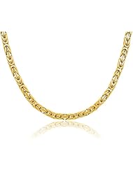 14K Solid Yellow Gold Bizantina Chain 5.0 mm Wide 30 Inches Long