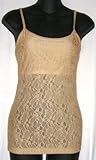 LACE Cotton/Spandex Camisole Cami with Built in Shelf Bra and Adjustable spaghetti straps in 4 colors (Click for colors)