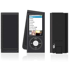 Belkin Leather Folio Case for New iPod Nano (5th Generation) - Black