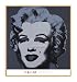 ポスター アンディ ウォーホル マリリンモンロー (Marilyn) 1967 (black) 額装済 ウッドベーシックフレーム（オレンジ）