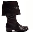 1 inch Heel (Mens Sizes) Halloween Cuffed Pirate Knee Boot Black or Brown