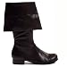 1 inch Heel (Mens Sizes) Halloween Cuffed Pirate Knee Boot Black or Brown