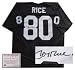 Jerry Rice Oakland Raiders NFL Hand Signed Authentic Style Home Black Football Jersey