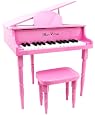 Hot Pink "Baby" Grand 30 Key Childs Piano With Bench