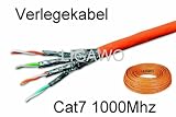 Ligawo Verlegekabel Cat7 100m - Netzwerk Cat.7 100m Installationskabel Netzwerkkabel 1000Mhz 10 Gigabit zum Anschluss an Netzwerkdosen und Patchpanels