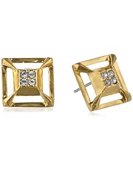 Sam Edelman Small Open Pave Gold Stud Earrings