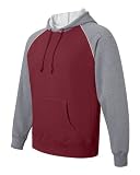 Vintage Hooded Sweatshirt with Contrast Color Sleeves