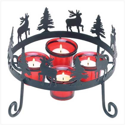 Rustic Reindeer Candleholder - Style 38375
