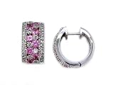 14K 1.80 CTW Pink Sapphire & Diamond Earrings