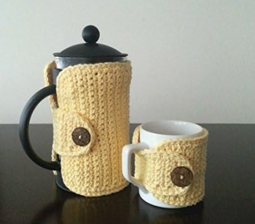 French Press Cozy Coffee Press Cozy Coffee Mug Cozy 2 piece Set