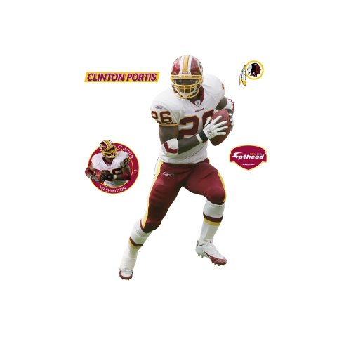 Fathead Clinton Portis Washington Redskins Wall Decal