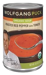 Wolfgang Puck Organic Roasted Red Pepper with Tomato Soup, 14.5-Ounce Cans (Pack of 12)