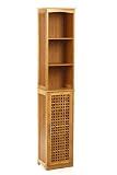 Meuble colonne de salle de bain bambou