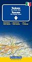Toscane (Pise, Florence, Sienne) - carte régionale Italie (échelle : 1/200 000)