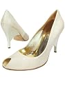 Italian Leather Filled Heel Shoe Cream