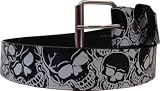 Black SKULL Design Genuine Leather Punk Rock Belt