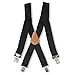 Wolverine Solid Straight Clip Suspenders (Black)