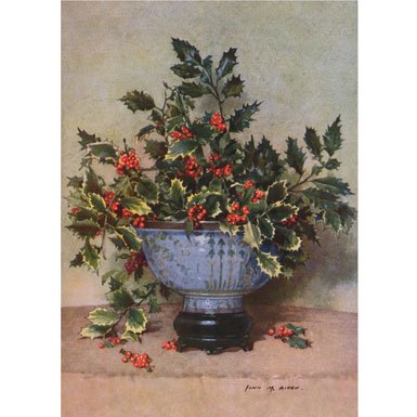 Holly Still Life Pack of 10 Christmas Cards (Large Rectangle)