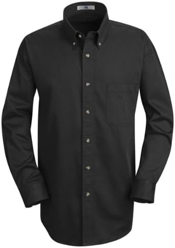 Red Kap 1T12 Men's L/S Meridian Performance Shirt Black XX-Large