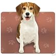 Brown & White Beagle Dog Computer Mouse Pad Mat