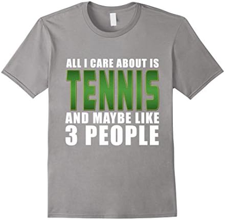 Men's Tennis T-Shirt All I Care About is Tennis Tee Medium Slate