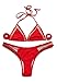 stripsky Women's Triangle Mesh Bikini Set Bathing Suit