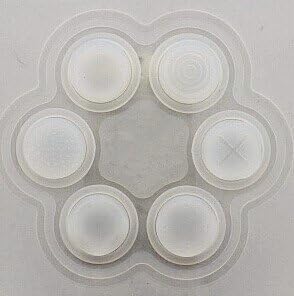 3CLeader® Button Protectors Thumbstick Covers Joystick Analog Cap for Sony PSV PS Vita 6 PCS Color Clear