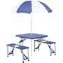 Picnic Plus Folding Table/Umbrella (Blue)