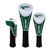 NCAA North Texas Mean Green Nylon Headcover (set of 3) Driver, Fairway, Utility